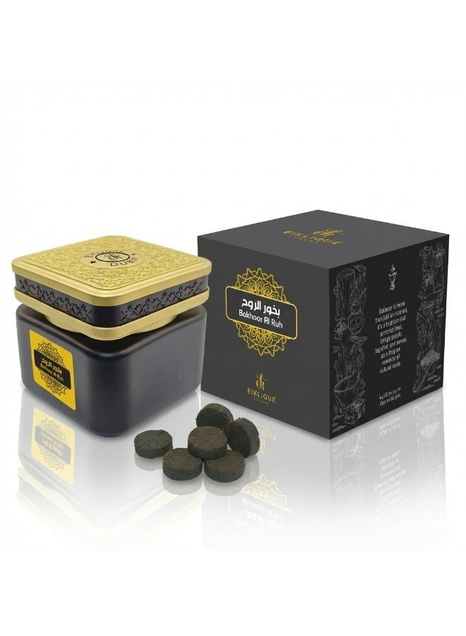 Eiklique Luxury Bakhoor Al Ruh Agarwood Incense | Premium Oud Bakhoor for Home, Meditation, Prayer & Spiritual Rituals | Long Lasting Arabic Fragrance for Relaxation & Special Occasions 65g - Image 1